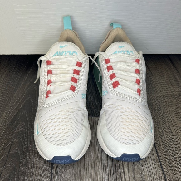Nike Air Max 270 Women’s Size 9 White Pink Teal DQ4698-100 Running Shoes - Picture 2 of 13